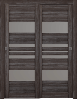 ROMI VETRO GRAY OAK BYPASS BELLDINNI MODERN INTERIOR DOOR - 1
