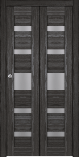 GINA VETRO GRAY OAK BI-FOLD DOORS BELLDINNI MODERN INTERIOR DOOR - 1