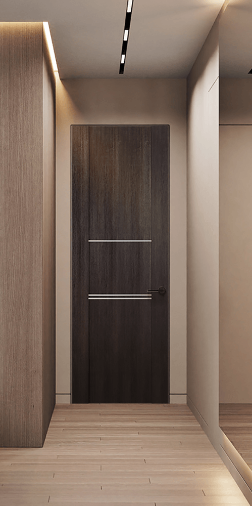 AVON 01 3H VERALINGA OAK DOUBLE INVISIBLE METAL FRAME BELLDINNI MODERN INTERIOR DOOR - 2