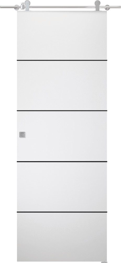 SMART PRO 4H BLACK POLAR WHITE BARN DOORS BELLDINNI MODERN INTERIOR DOOR - 1