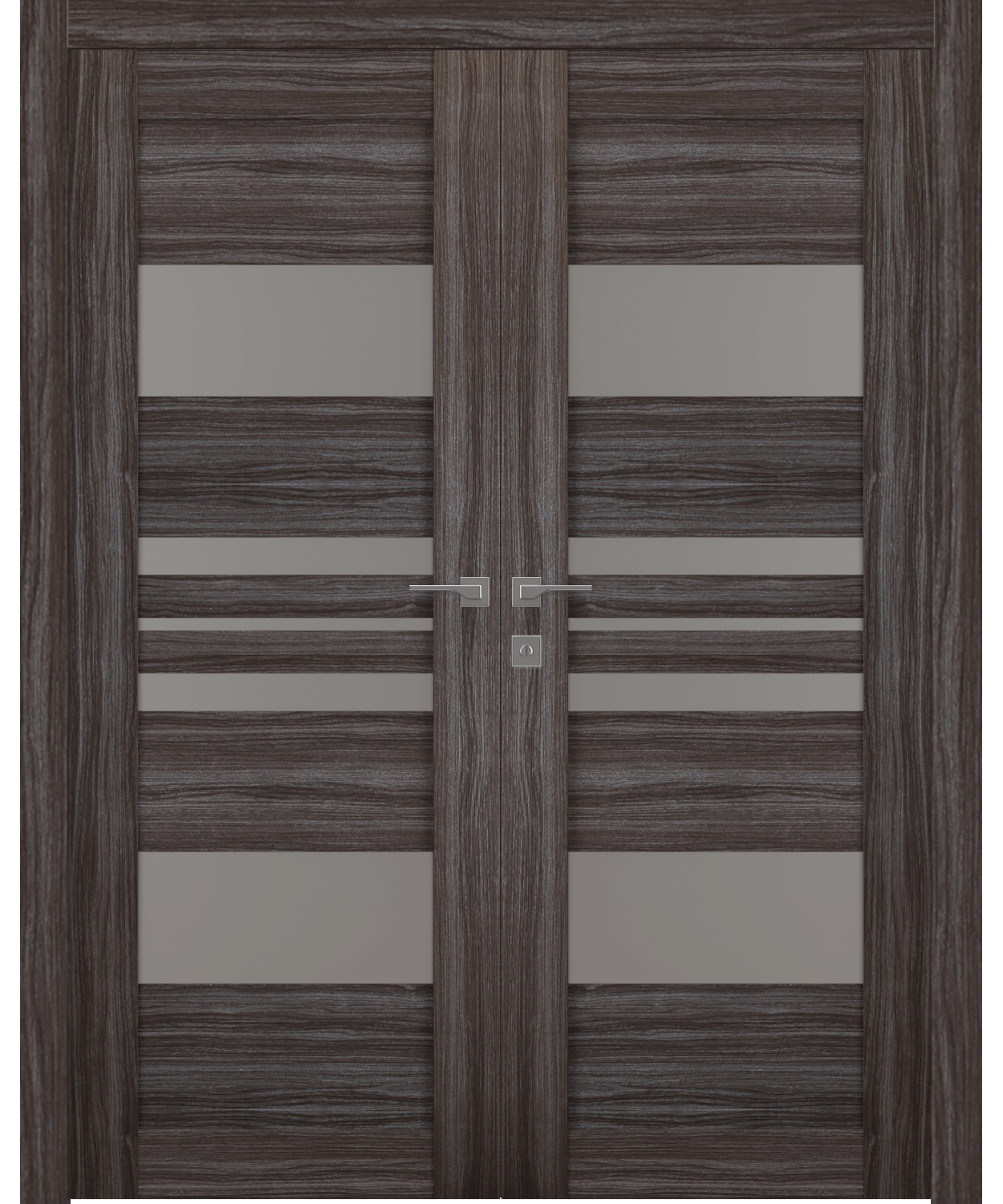 ROMI VETRO GRAY OAK DOUBLE BELLDINNI MODERN INTERIOR DOOR - 1