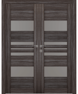 ROMI VETRO GRAY OAK DOUBLE BELLDINNI MODERN INTERIOR DOOR - 1