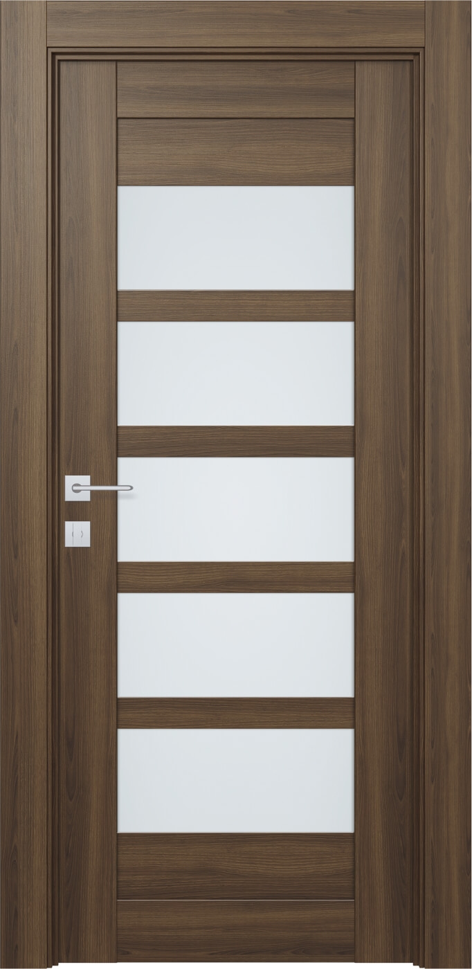 AVON 07-07 VETRO PECAN NUTWOOD SWING DOORS BELLDINNI MODERN INTERIOR DOOR - 1