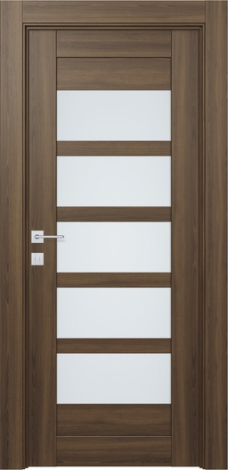 AVON 07-07 VETRO PECAN NUTWOOD SWING DOORS BELLDINNI MODERN INTERIOR DOOR - 1
