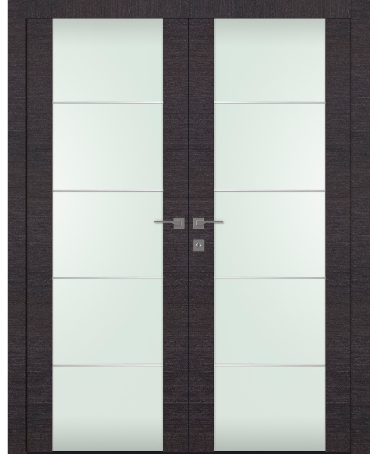 AVANTI 202 4H VETRO BLACK APRICOT DOUBLE BELLDINNI MODERN INTERIOR DOOR - 1