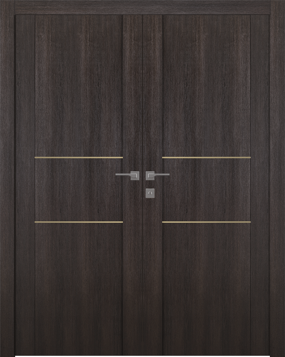 AVON 01 2H GOLD VERALINGA OAK DOUBLE BELLDINNI MODERN INTERIOR DOOR - 1