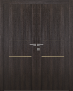AVON 01 2H GOLD VERALINGA OAK DOUBLE BELLDINNI MODERN INTERIOR DOOR - 1