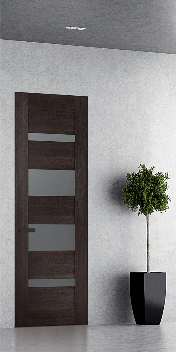 AVON 07-01 VETRO VERALINGA OAK INVISIBLE METAL FRAME BELLDINNI MODERN INTERIOR DOOR - 1