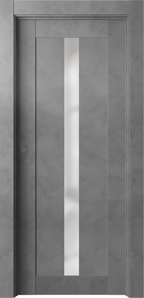 AVON 101 VETRO DARK URBAN POCKET BELLDINNI MODERN INTERIOR DOOR - 1