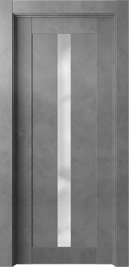 AVON 101 VETRO DARK URBAN POCKET BELLDINNI MODERN INTERIOR DOOR - 1