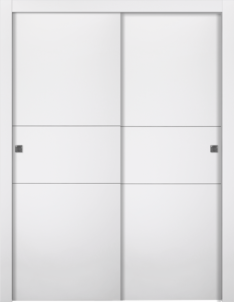 SMART PRO 2H POLAR WHITE BYPASS BELLDINNI MODERN INTERIOR DOOR - 1