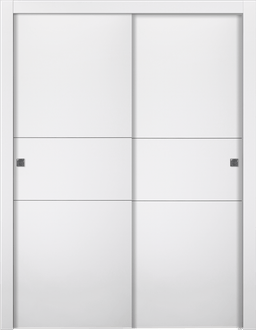 SMART PRO 2H POLAR WHITE BYPASS BELLDINNI MODERN INTERIOR DOOR - 1