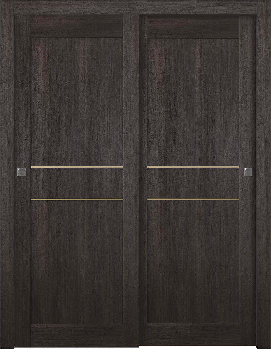 AVON 07 2HN GOLD VERALINGA OAK BYPASS BELLDINNI MODERN INTERIOR DOOR - 1