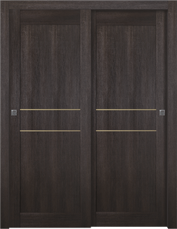 AVON 07 2HN GOLD VERALINGA OAK BYPASS BELLDINNI MODERN INTERIOR DOOR - 1