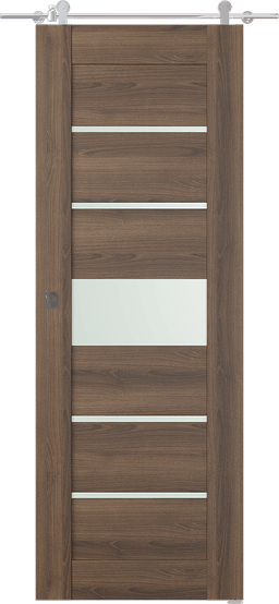 AVON 07-06 VETRO PECAN NUTWOOD BARN DOORS BELLDINNI MODERN INTERIOR DOOR - 1