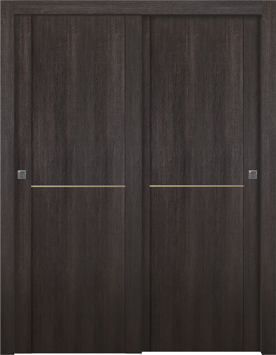 AVON 01 1H GOLD VERALINGA OAK BYPASS DOORS BELLDINNI MODERN INTERIOR DOOR - 1