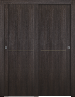 AVON 01 1H GOLD VERALINGA OAK BYPASS DOORS BELLDINNI MODERN INTERIOR DOOR - 1