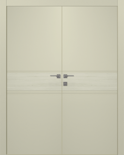TWINWOOD 2 IVORY DOUBLE BELLDINNI MODERN INTERIOR DOOR - 1