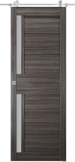 ESTA VETRO GRAY OAK DOUBLE BARN BELLDINNI MODERN INTERIOR DOOR - 1