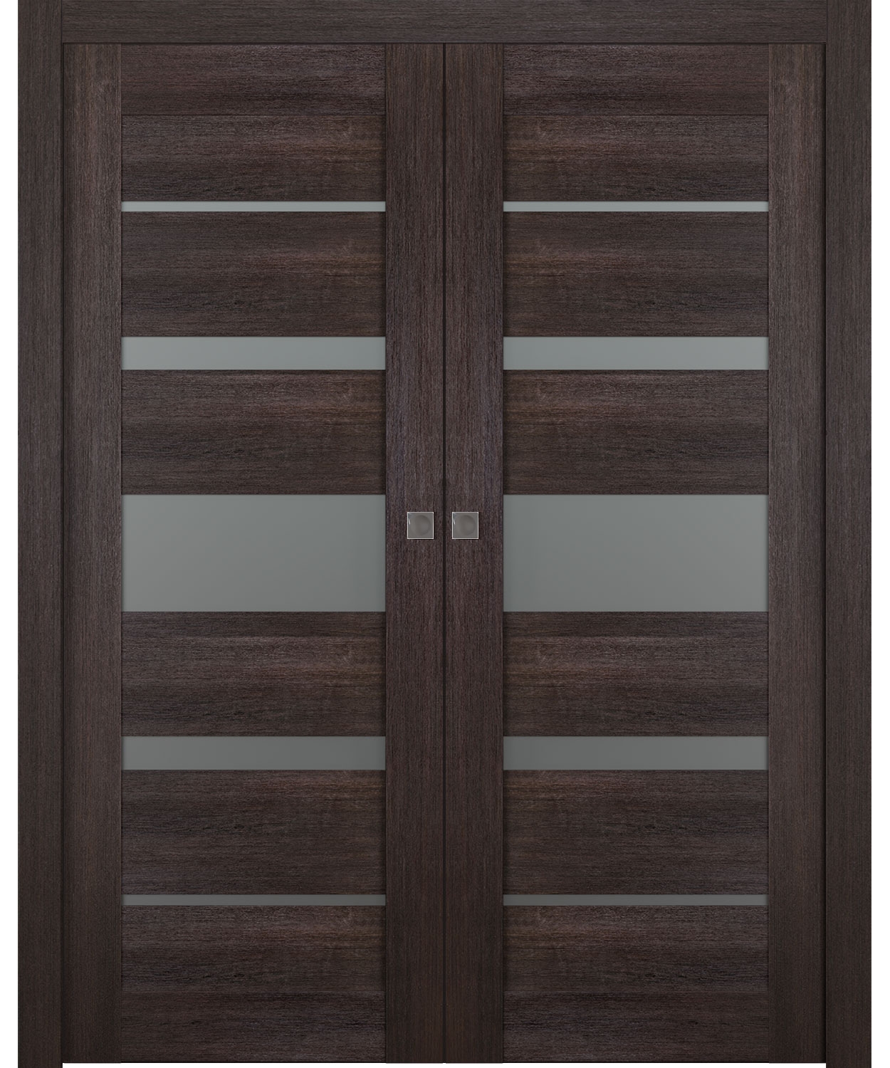 AVON 07-03 VETRO VERALINGA OAK DOUBLE POCKET BELLDINNI MODERN INTERIOR DOOR - 1