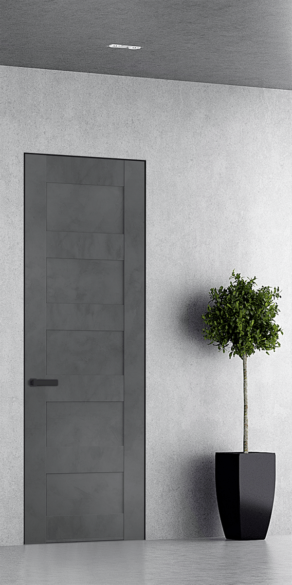 AVON 07 4R DARK URBAN INVISIBLE METAL FRAME BELLDINNI MODERN INTERIOR DOOR - 1