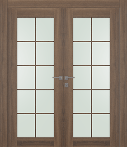 AVON 10 LITE VETRO PECAN NUTWOOD CLOSET BELLDINNI MODERN INTERIOR DOOR - 1