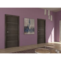 AVANTI 2H BLACK APRICOT SWING BELLDINNI MODERN INTERIOR DOOR - 3