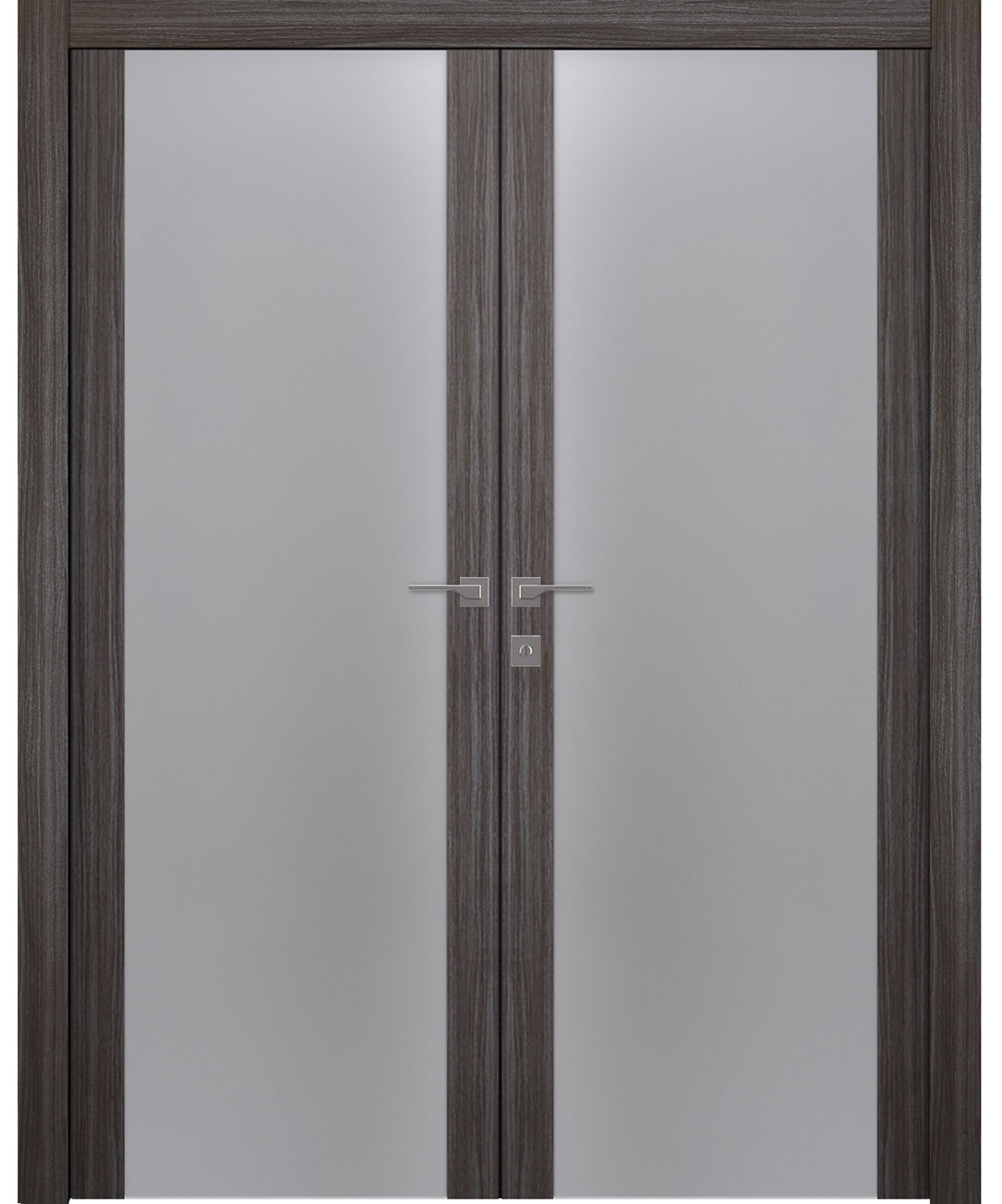 PALLADIO 202 VETRO GRAY OAK DOUBLE BELLDINNI MODERN INTERIOR DOOR - 1