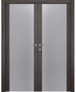 PALLADIO 202 VETRO GRAY OAK DOUBLE BELLDINNI MODERN INTERIOR DOOR - 1