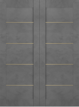 AVON 07 4H GOLD DARK URBAN DOUBLE INVISIBLE METAL FRAME BELLDINNI MODERN INTERIOR DOOR - 2