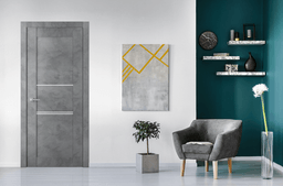 AVON 07 3H DARK URBAN DOUBLE INVISIBLE METAL FRAME BELLDINNI MODERN INTERIOR DOOR - 2