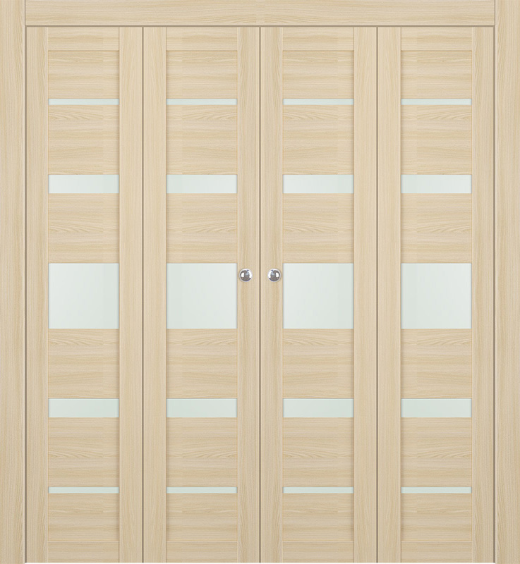 AVON 07-03 VETRO LOIRE ASH DOUBLE BI-FOLD DOORS BELLDINNI MODERN INTERIOR DOOR - 1
