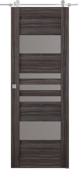LETI VETRO GRAY OAK BARN BELLDINNI MODERN INTERIOR DOOR - 1