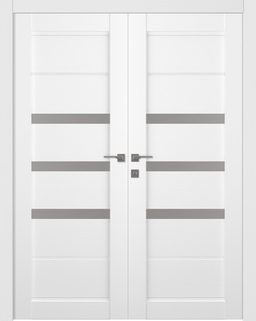 RITA VETRO BIANCO NOBLE DOUBLE BELLDINNI MODERN INTERIOR DOOR - 1