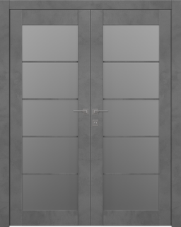 AVON 5 LITE VETRO DARK URBAN DOUBLE BELLDINNI MODERN INTERIOR DOOR - 1