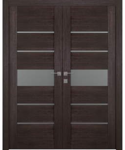AVON 07-06 VETRO VERALINGA OAK DOUBLE BELLDINNI MODERN INTERIOR DOOR - 1
