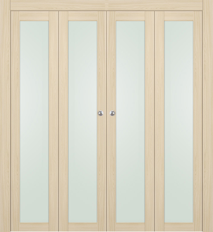 AVON 207 VETRO LOIRE ASH DOUBLE BI-FOLD DOORS BELLDINNI MODERN INTERIOR DOOR - 1