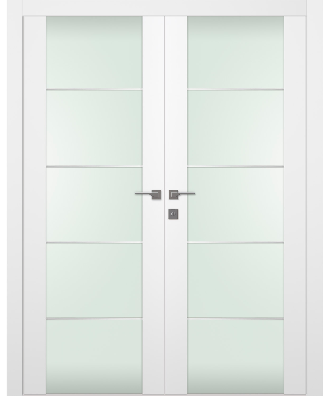 SMART PRO H3G 4H VETRO POLAR WHITE DOUBLE BELLDINNI MODERN INTERIOR DOOR - 1