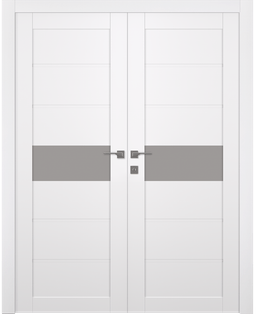 EDNA VETRO SNOW WHITE CLOSET BELLDINNI MODERN INTERIOR DOOR - 1