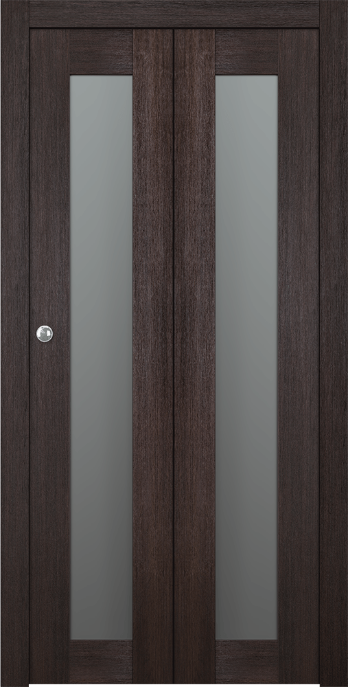 AVON 207 VETRO VERALINGA OAK BI-FOLD BELLDINNI MODERN INTERIOR DOOR - 1