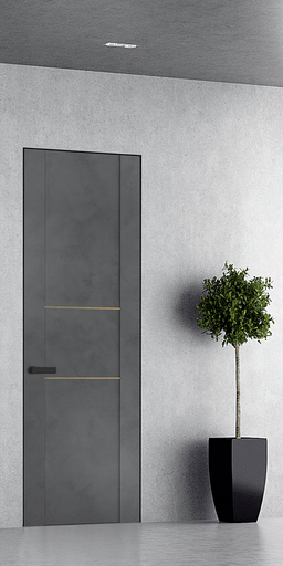 AVON 01 2H GOLD DARK URBAN INVISIBLE METAL FRAME BELLDINNI MODERN INTERIOR DOOR - 1