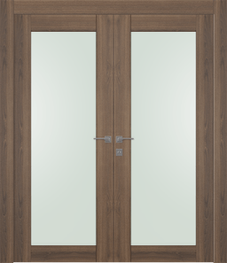 AVON 207 VETRO PECAN NUTWOOD DOUBLE DOORS BELLDINNI MODERN INTERIOR DOOR - 1