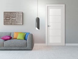 SMART PRO 5 LITE VETRO POLAR WHITE SWING BELLDINNI MODERN INTERIOR DOOR - 3