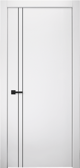PALLADIO 2V BLACK BIANCO NOBLE SWING DOORS BELLDINNI MODERN INTERIOR DOOR - 1