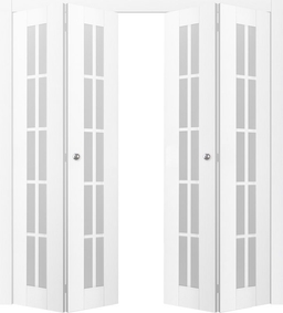 PALLADIO 10 LITE VETRO BIANCO NOBLE DOUBLE BI-FOLD BELLDINNI MODERN INTERIOR DOOR - 1