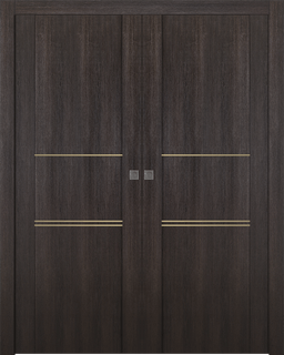 AVON 01 3H GOLD VERALINGA OAK DOUBLE POCKET DOORS BELLDINNI MODERN INTERIOR DOOR - 1