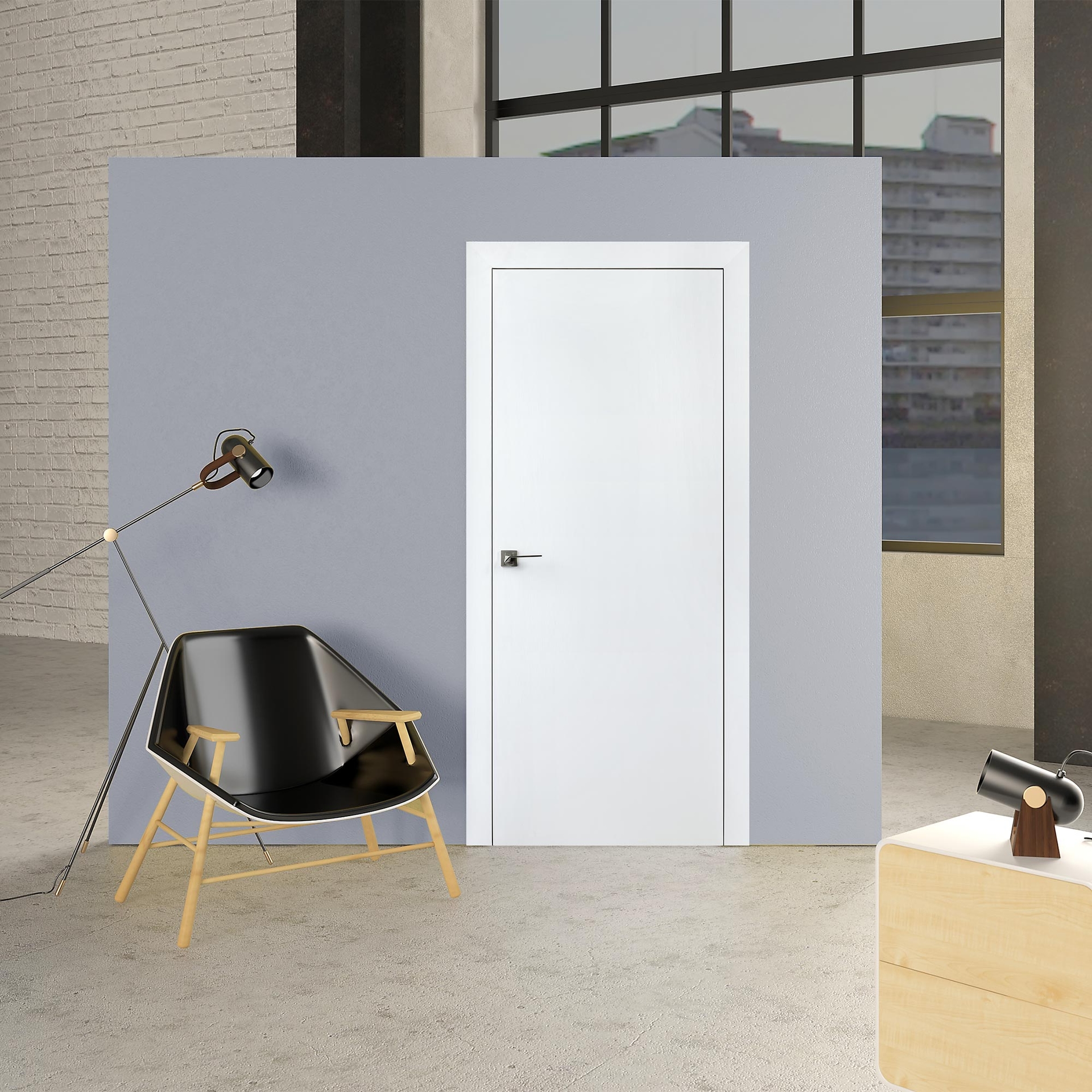 PALLADIO BIANCO NOBLE SWING DOORS BELLDINNI MODERN INTERIOR DOOR - 3