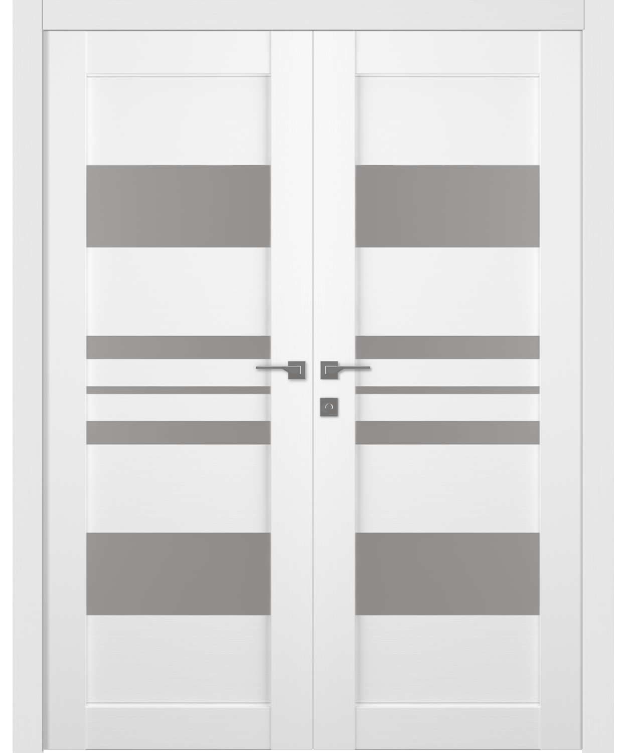 ROMI VETRO BIANCO NOBLE DOUBLE BELLDINNI MODERN INTERIOR DOOR - 1