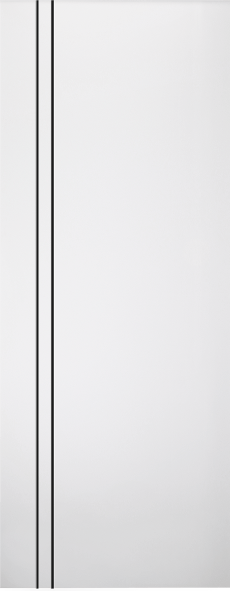 PALLADIO 2V BLACK BIANCO NOBLE SLAB DOORS BELLDINNI MODERN INTERIOR DOOR - 1