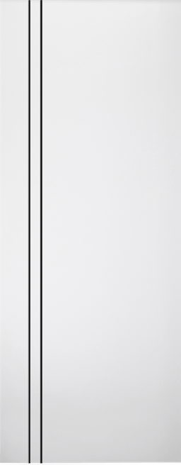 PALLADIO 2V BLACK BIANCO NOBLE SLAB DOORS BELLDINNI MODERN INTERIOR DOOR - 1